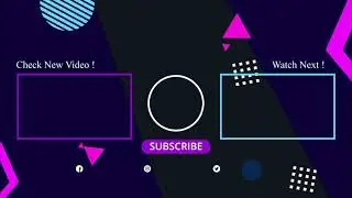 04 Slice YouTube End-Screen / Outro Template for Premiere Pro | Free | 4k