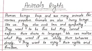 Animals Rights | Essay Writing in English | EK Education |