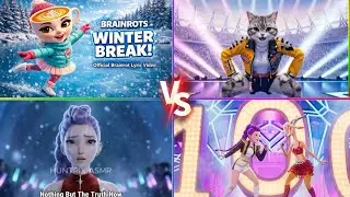 Epic AI Showdown: Winter Coffee Hero vs Rockstar Cat and Neon Pop Stars in a Truth Arena Battle