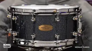 Pearl 14x6.5 Music City Custom Solid Walnut Snare Drum - Charcoal Black Sparkle (MCCW1465S-C425)