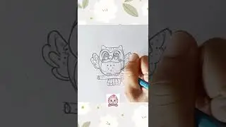 How to Draw a Cute Owl | Easy Cartoon Owl Drawing Step by Step Tutorial