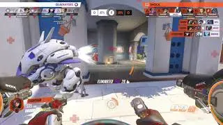 ChoiHyoBin eats the pulse bomb (Overwatch League Summer Showdown Qualifiers | Shock vs Glads)