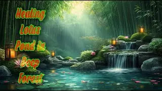 Healing Lotus Pond in Deep Forest