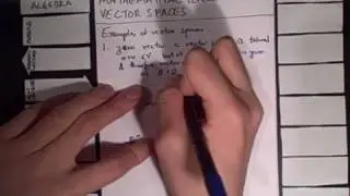Linear Algebra Lecture 1.3: Vector space Examples Part 1/2