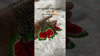 Handmade &bull; Cute &bull; Affordable #99only#crochetkeychain#watermelonkeychain#handmadeindia