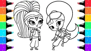 Shimmer and Shine Genie Twins Coloring Page | Shimmer and Shine Coloring Book