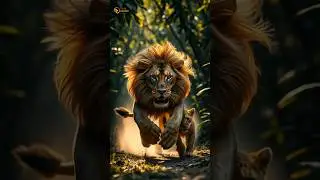 🦁King in Motion:Leo&rsquo;s Father Runs the Wild; #animals #wildlife #viral #viralvideo #lion #shortsfeed