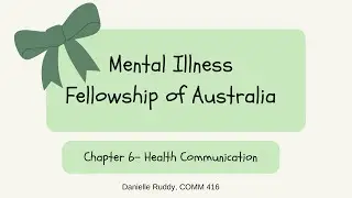 Chapter 6: Mental Illness Fellowship of Australia- Presentation