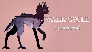 Wolf(?) Walk Cycle | +process!!