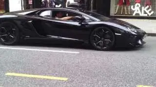 Black Lambo Aventador on Sloane Street(London)