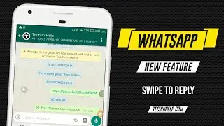 Whatsapp New Feature | Swipe to Reply Feature Android