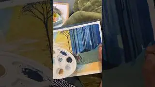 Recreating Frozen 3 concept Art with himi gouache paint #d23