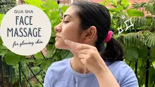 Facial Massage for Glowing Skin using Gua Sha #facialmassage #indianskincare #shefam