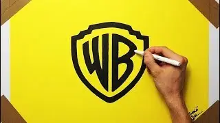 Satisfying Video - How To Draw Warner Bros Logo | Pictures On Yellow Paper