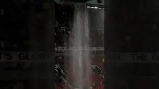 Famous Old Trafford Waterfall 💀 #manutd #oldtrafford #roof #leaks #waterfall