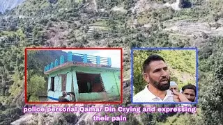 In land sinking affected from (Sarh) Mahore Dist Reasi, police personal Qamar Din