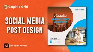 Social Media Post Design Illustrator Tutorial || Social Media Post Design || Market place 2024 ||
