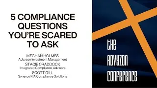 Don't make these COMPLIANCE MISTAKES! - 2024 Advyzon Conference