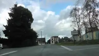 Driving Rue Joseph Pennec, Rue des Martyrs, Rue Marcel Sanguy & Route de Kergrist, Rostrenen, France