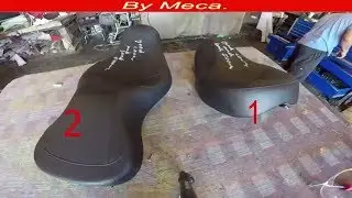 How to Adjust Your Motorcycle Seat foam and Cover DIY. Upholstery.