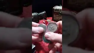 3-D printed coin holders my brother made.