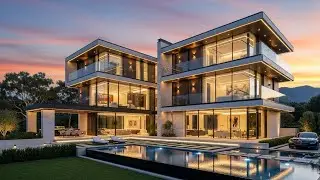 Spectacular Modern Luxury Mansion House with Elegant Grandeur
