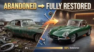 ASMR Car Restoration Full Rebuild of British Racing Green Jaguar E-Type Series 1 1961 