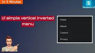 semantic ui vertical inverted menu|vertical inverted menu|inverted menu|vertical menu styles