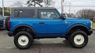 2023 Pre-Owned Ford Bronco Big Bend! Velocity Blue Metallic in color! Dark Gray cloth bucket seats 
