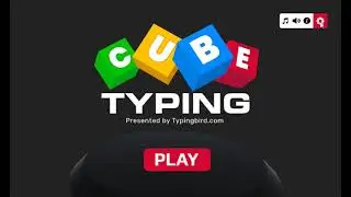 Timed Cube Typing for word practice and typing practice #keyboardgaming  #typingbird