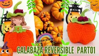 Хэллоуинская крючком 🎃 Двусторонняя тыква часть 01