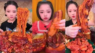 Real Mukbang :) spicy Pork Bellly Soothing Sounds While Enjoying Delicious 먹방 모음이 팅쇼 리얼 사운드 #1635