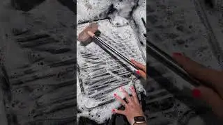 ASMR- Car Mats Scrub ✨ #asmr #asmrcleaning #relaxing #satisfying #brushingsounds