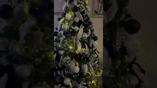 Navy blue,white & silver Christmas tree #home #decoration #diy #love #inspiration #motivation