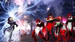 KOF MUGEN Angelique-Pre vs Orochi Team