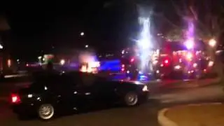 Chemical truck on fire. Boom!