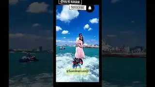 Cute Couple Enjoying their Summer Vacation. #flyboard #summer #youtubeshorts #couple #watersports
