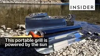 This portable grill is powered by the sun