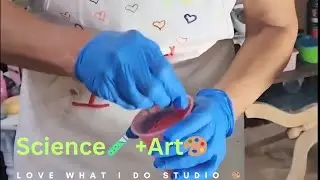 Paint Pouring on an Antique Mirror | Art or Just Science?