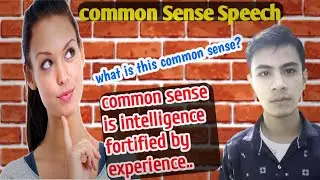 what is common sense/common sense speech in English/speech on common sense/