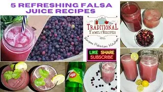 Top 5 Make & Store Falsa Sharbat Recipes || Refreshing & Healthy Juice || Summer Drink Recipes