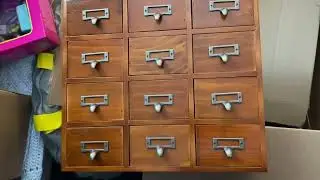 MOHLTIAPD 12 Drawers Library Card Catalog Cabinet Review, Beautiful and holds lots of things