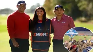 Tiger Woods shares sweet embrace with daughter Sam, 17, after she wins Florida state soccer title