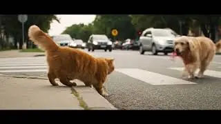 cat $ dog $ yarn  #cute #ai #cartoon 3#cutecat #funny #friends #dog
