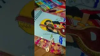 #relatedshorts #youtube How to draw Saraswati || drawing Vasant Panchami drawing 🧿🌸✨ #sanskirt