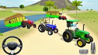 🤷💥😱 Pull bori loaded Big trolleys by tractors from river 💥🚜🤷 #tractorgame #gamingvideo 