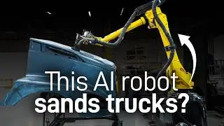 This AI Robot Sands Truck Parts (Surface Finishing Manufacturing)