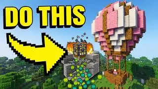 Minecraft silverfish XP farm hot air balloon design (java and bedrock)