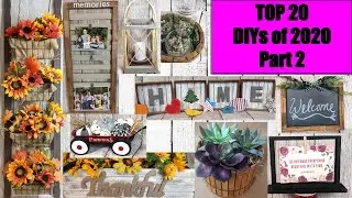 TOP 20 MODERN FARMHOUSE DOLLAR TREE DIYS from 2020 to TRY in 2021 PART 2 #farmhousediy #dollartree