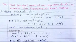 Secant method in hindi | how to solve secant method